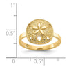14k Polished Sand Dollar Ring