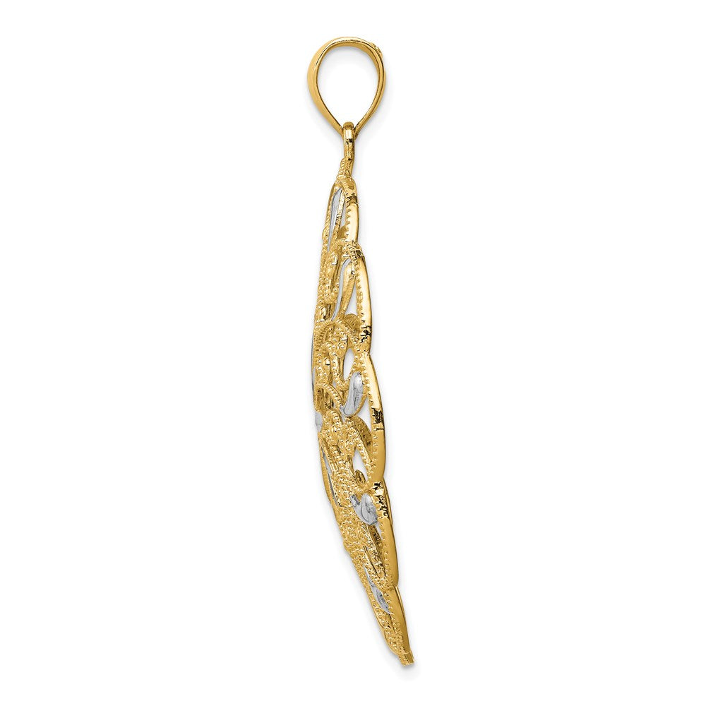 Gold Polished Filigree Pendants