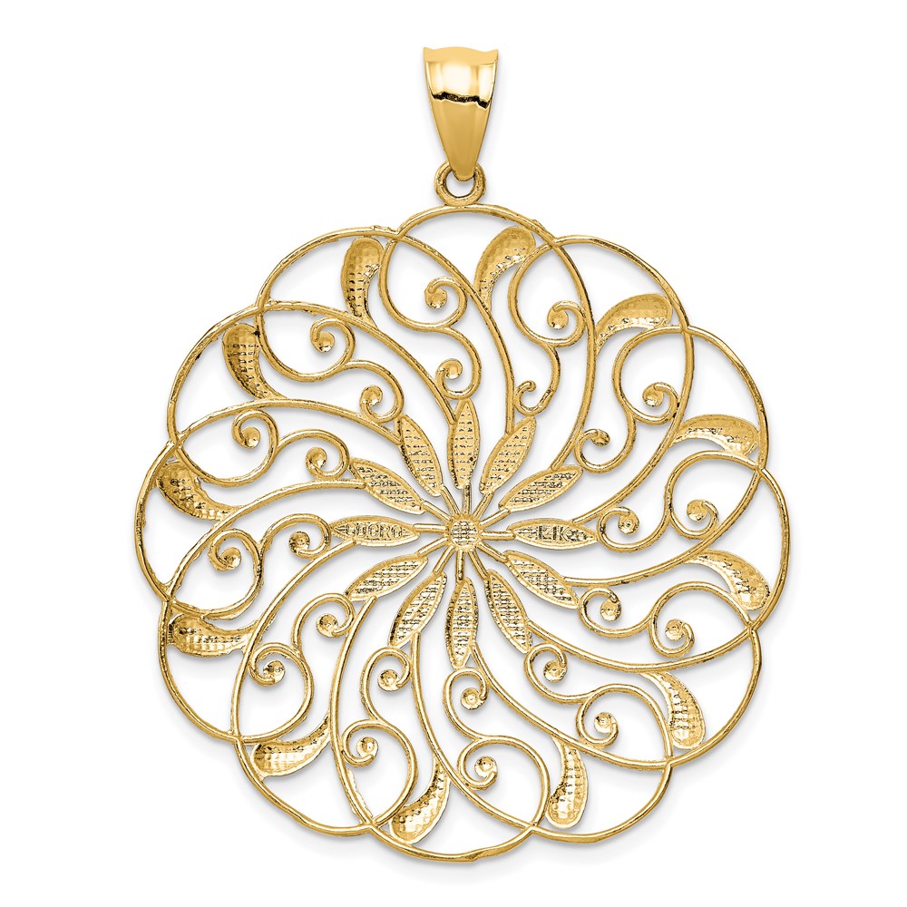 Gold Polished Filigree Pendants