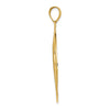 14K Wavy Floral Circle Pendant
