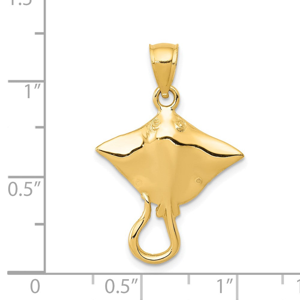 Gold Polished Stingray Pendants