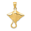 Gold Polished Stingray Pendants
