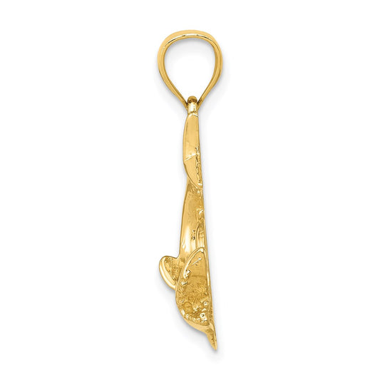 14K Shark Pendant