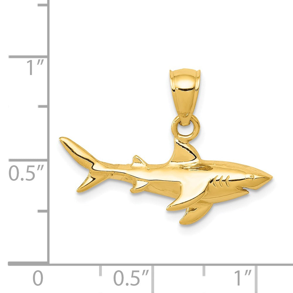 Gold Polished Shark Pendants