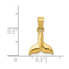 Gold Polished Whale Tail Pendants
