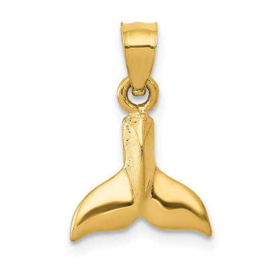 Gold Polished Whale Tail Pendants