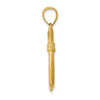 14K 3-D Whale Tail Hook Pendant