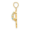 14k 3-D March/Blue CZ Birthstone Flip Flop Pendant
