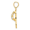 14k 3-D April/White CZ Birthstone Flip Flop Pendant