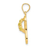 14k 3-D November/Yellow CZ Birthstone Flip Flop Pendant