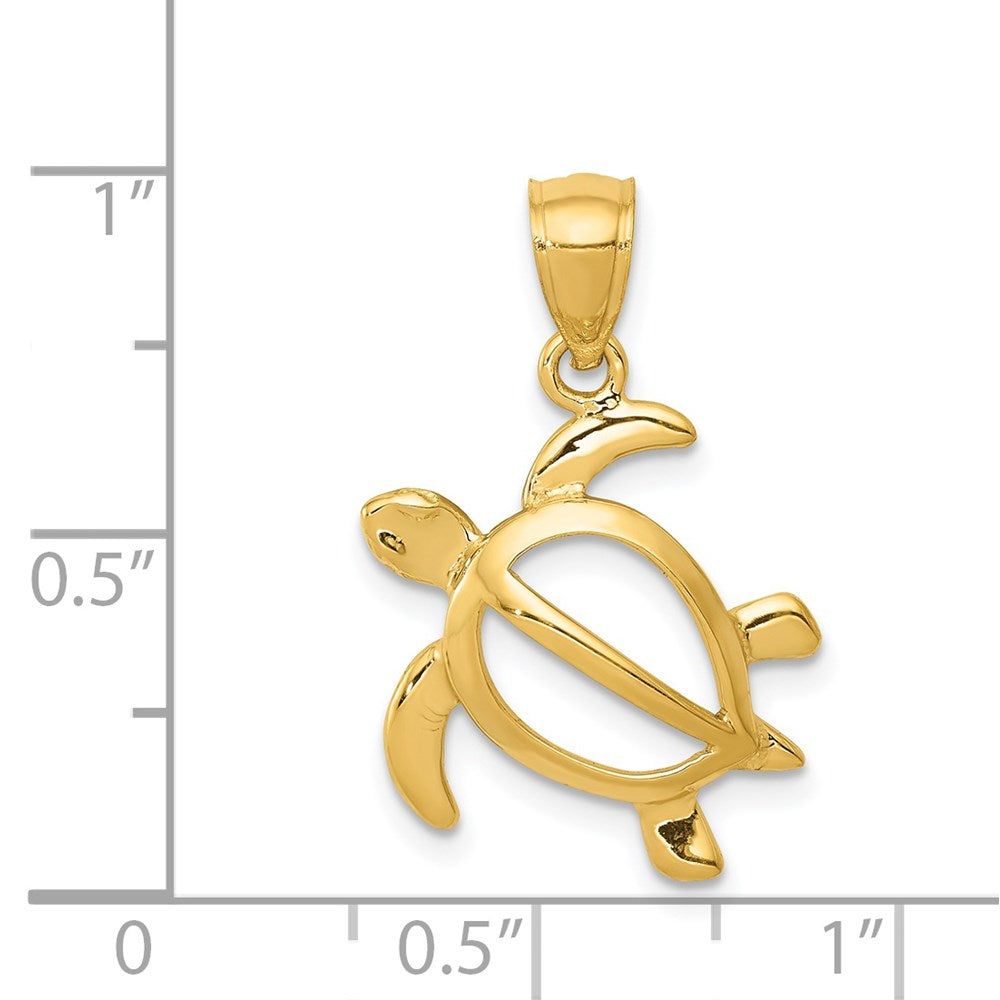 Gold Polished Turtle Pendants
