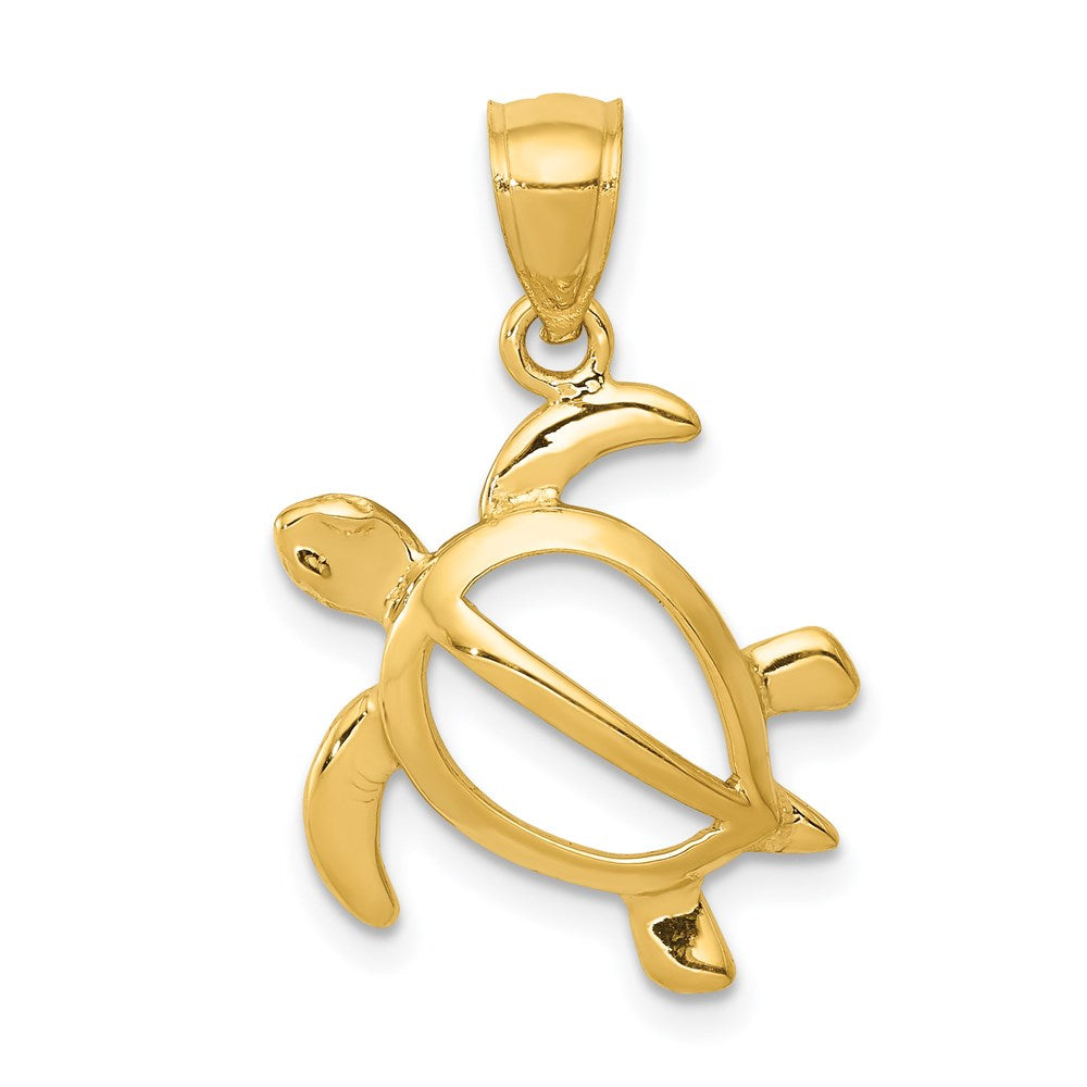 Gold Polished Turtle Pendants