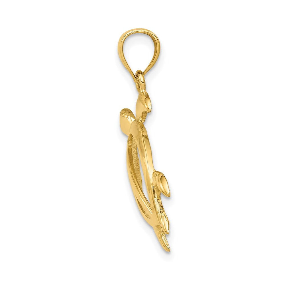 Gold Polished Turtle Pendants