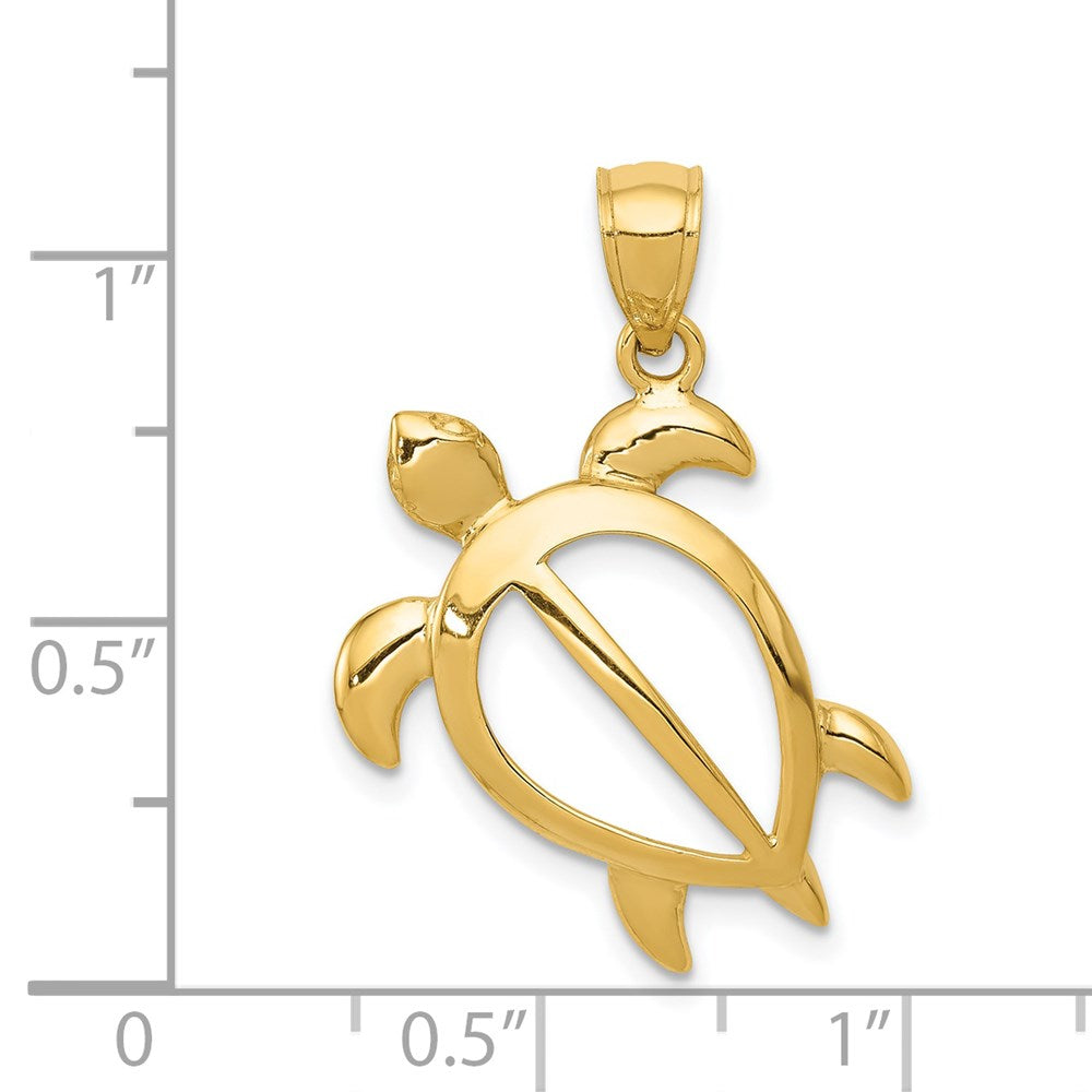 Gold Polished Turtle Pendants