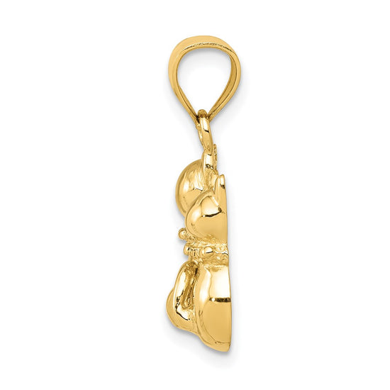 Gold Polished Cat Pendants