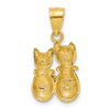 Gold Polished Cat Pendants