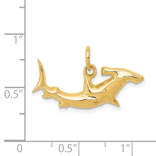 Gold Polished Shark Pendants