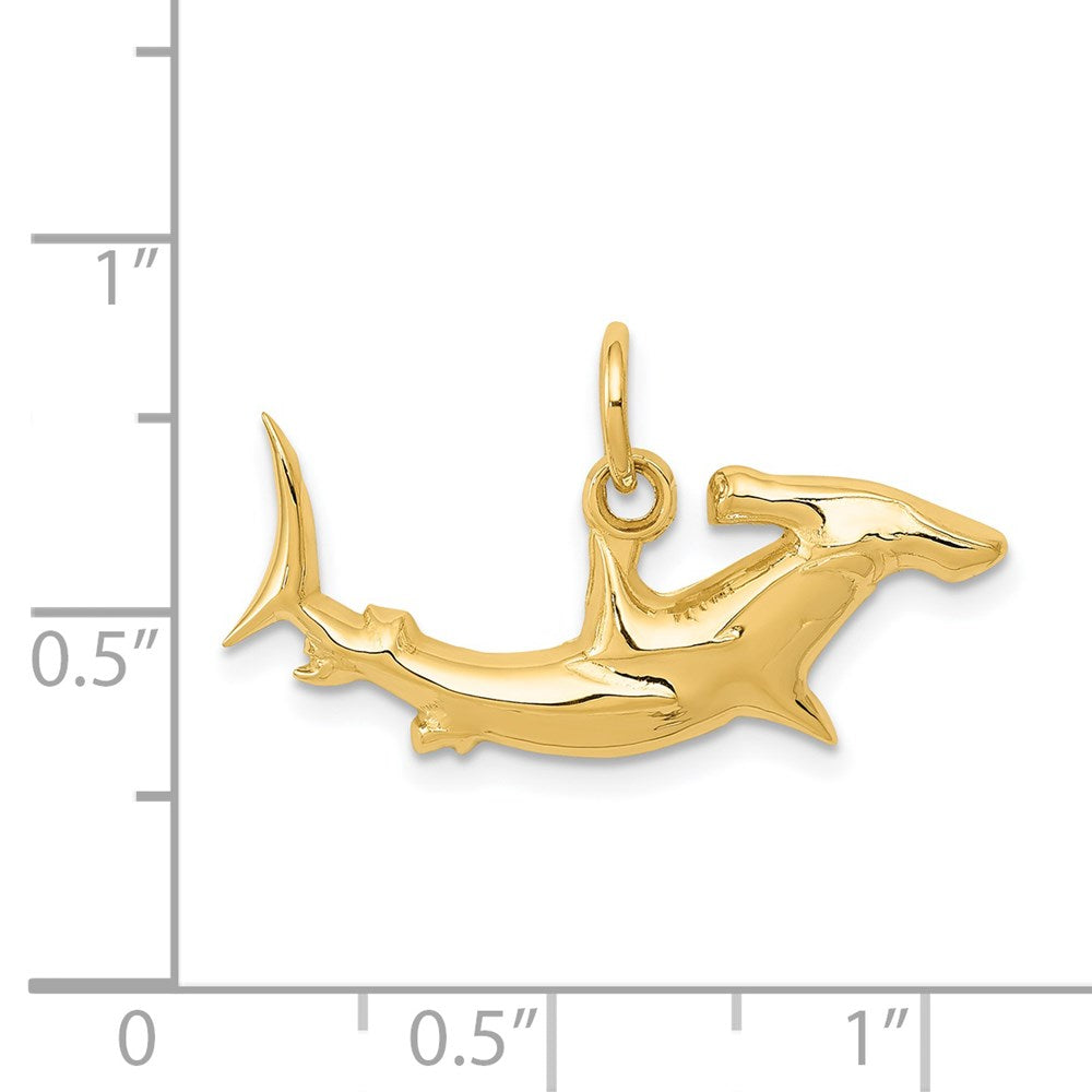 Gold Polished Shark Pendants