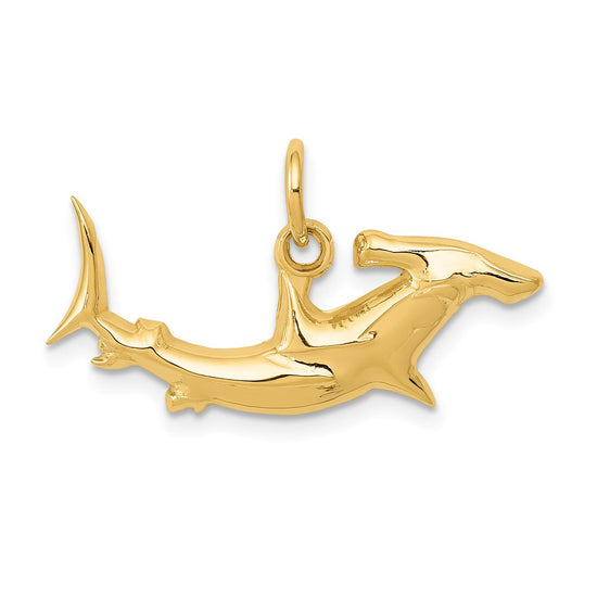 Gold Polished Shark Pendants