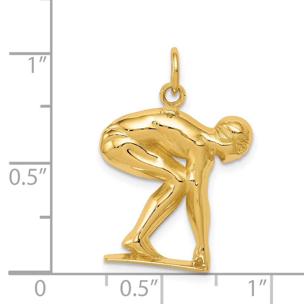 Gold Polished Swimming Pendants