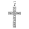 14k Two-tone Crucifix with Flower Center Pendant