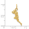 14k Football Player Charm