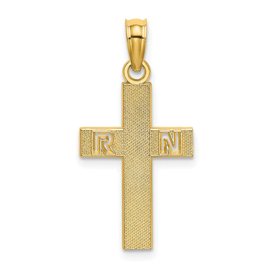 14k RN Cross Charm