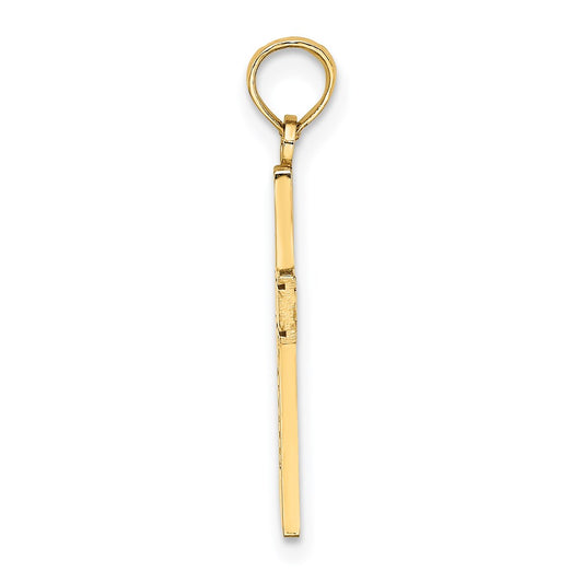 14k NURSE Cross Charm