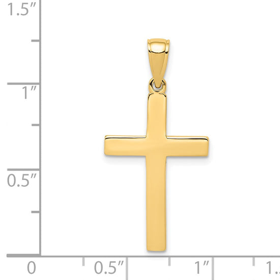Gold Polished Latin Cross Pendant