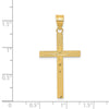 14K Diamond-cut Latin Cross Pendant