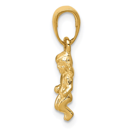 14k  3-D Small Guardian Angel Pendant