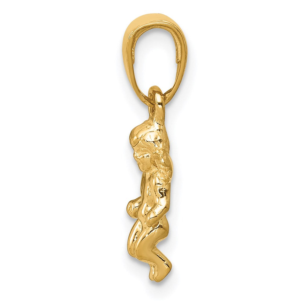 14k  3-D Small Guardian Angel Pendant