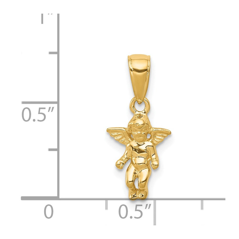 14k  3-D Small Guardian Angel Pendant