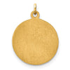 14k Polished and Satin Solid Our Lady of Sorrows Medal Round Charm