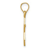 14k Solid Satin Star of David Charm