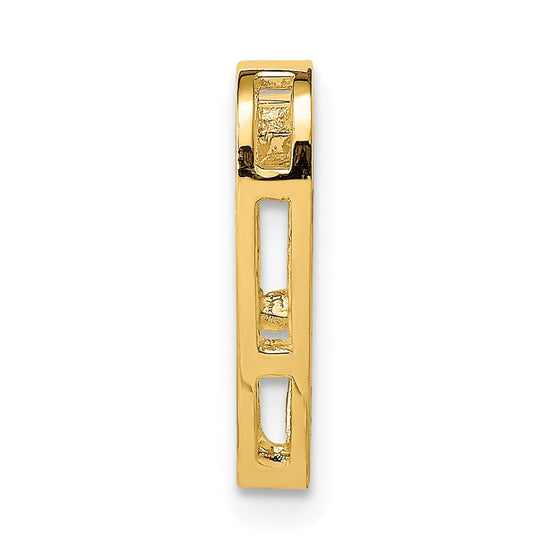 14K Polished Floating Heart Chain Slide