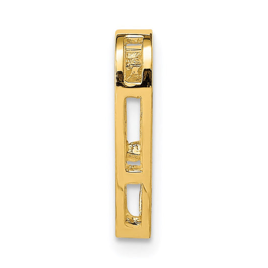 14K Polished Floating Heart Chain Slide