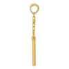 14K Polished 3D Hearts KEY TO MY HEART Key Charm