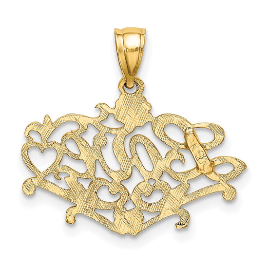 14K LOVE with Heart Charm
