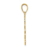 14K Textured I LOVE YOU Script Charm