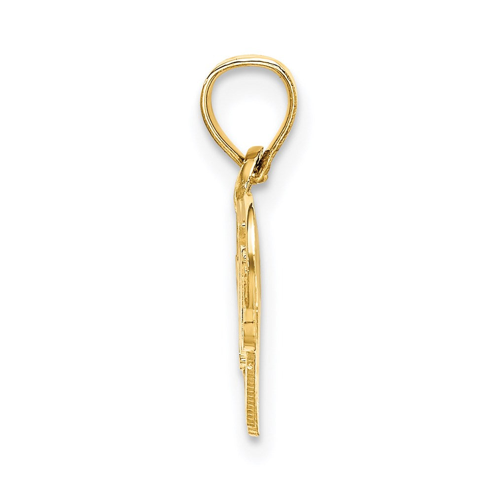 14K I LOVE YOU Double Heart Charm