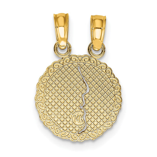 14K BEST FRIENDS FOREVER 2-Piece Break-apart Charm