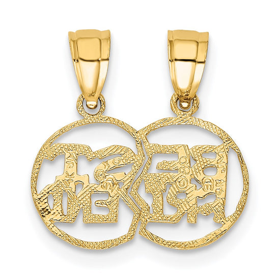 Gold Break-apart Cut-out BEAST FRIENDS Pendant