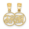 Gold Break-apart Cut-out BEAST FRIENDS Pendant