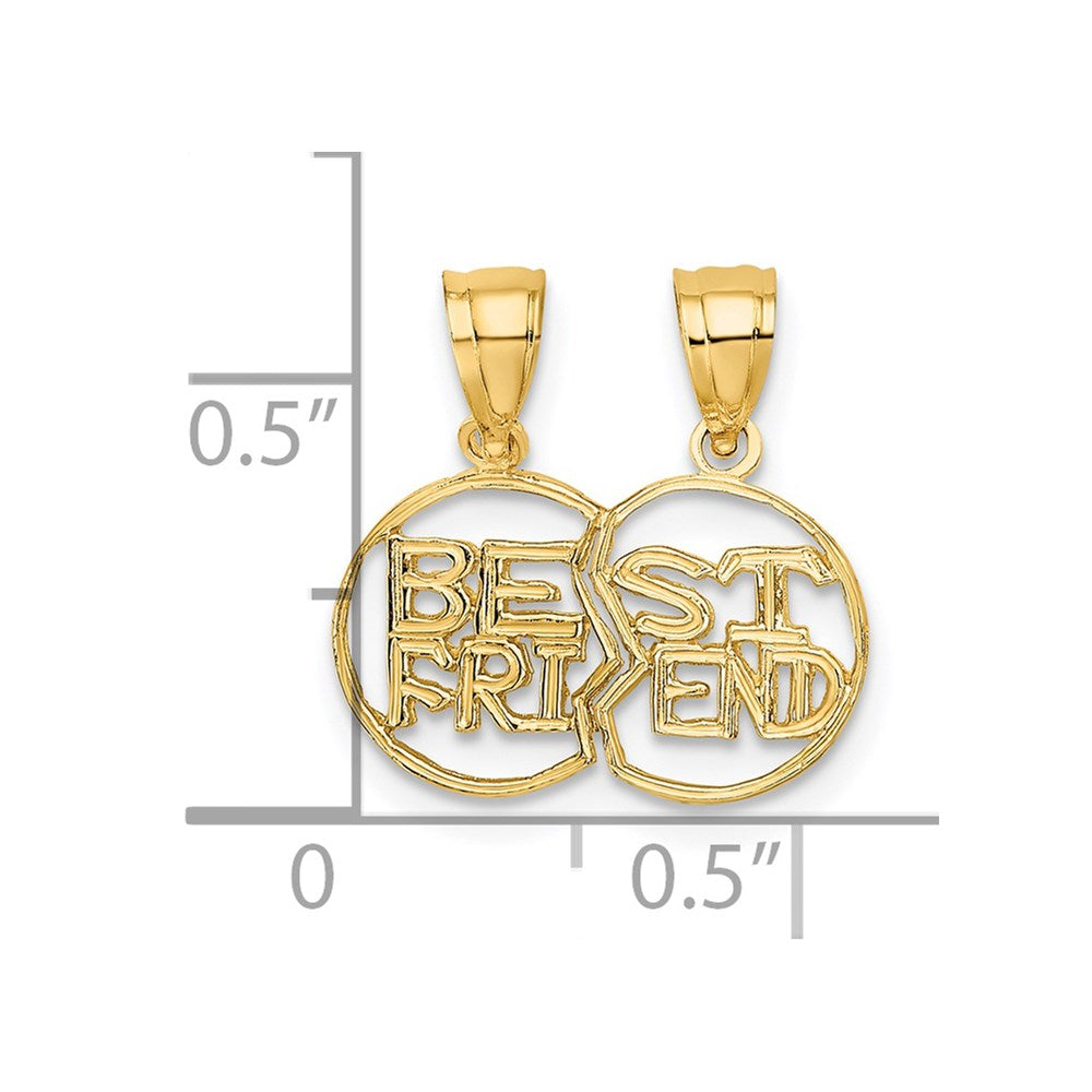 Gold Break-apart Cut-out BEAST FRIENDS Pendant