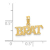 14K Polished BRAT Charm