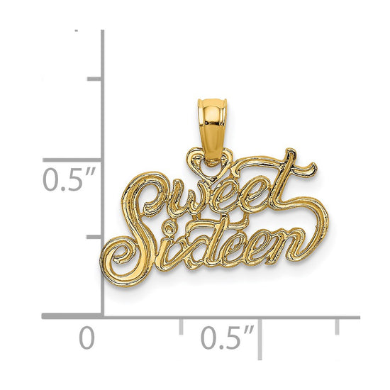 14K SWEET SIXTEEN Charm