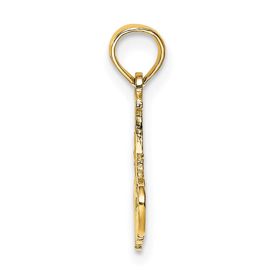 14K Polished #1 MOM Pendant