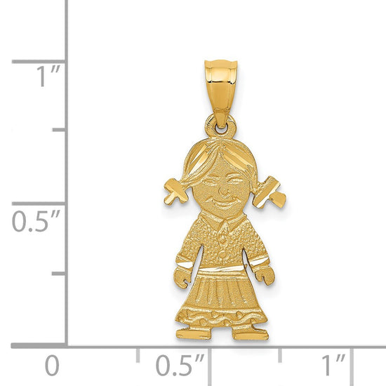 14k Girl Charm