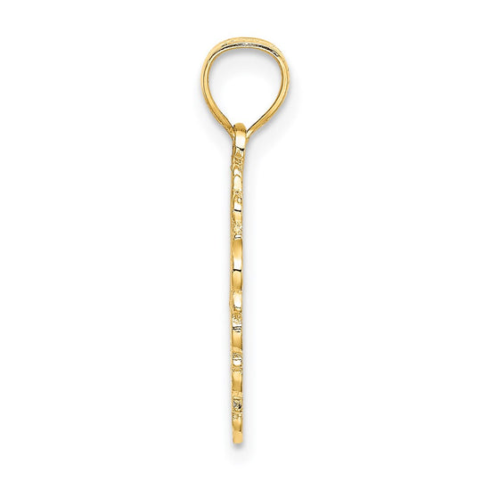 14K MOM in Heart Charm